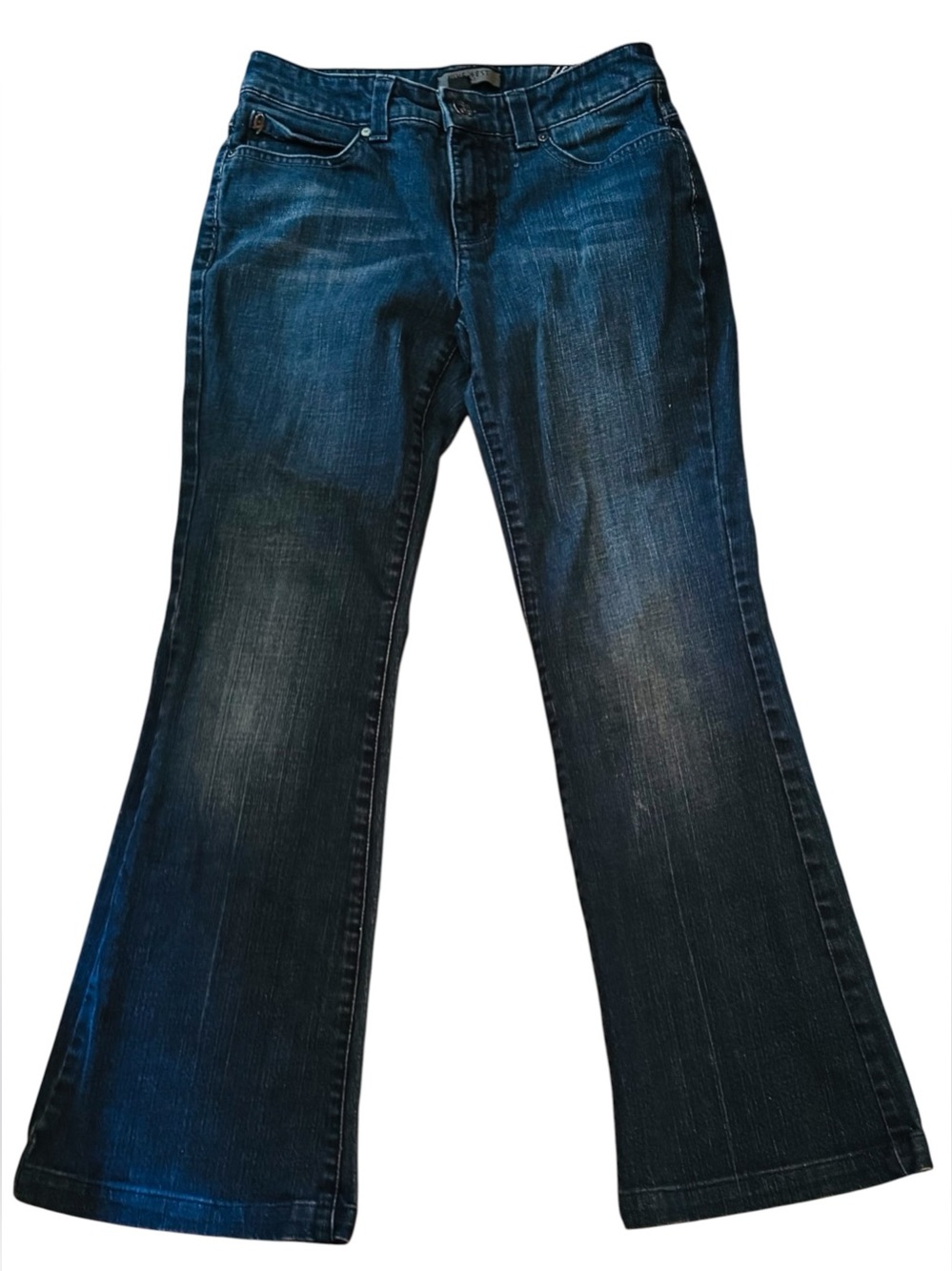 Nine West Women's Bootcut Jeans Medium Wash Rise 9" Inseam 29" Size 2